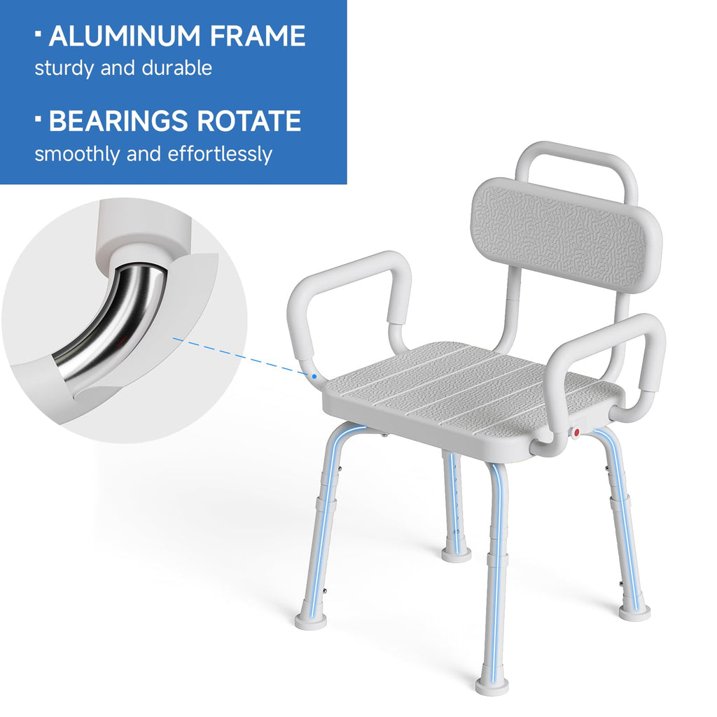 Swivel Shower Chair with Back and Arm V803270