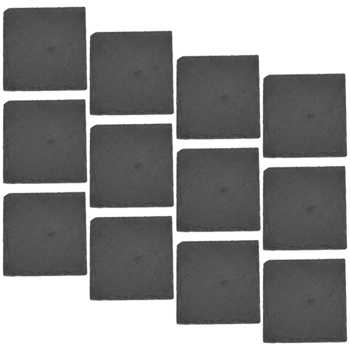 12pcs Natural Stone Square Coasters Set S8975
