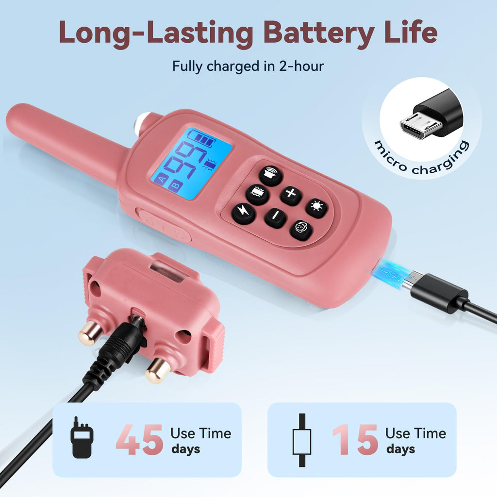 Pink Cat Shock Collar with Remote H179