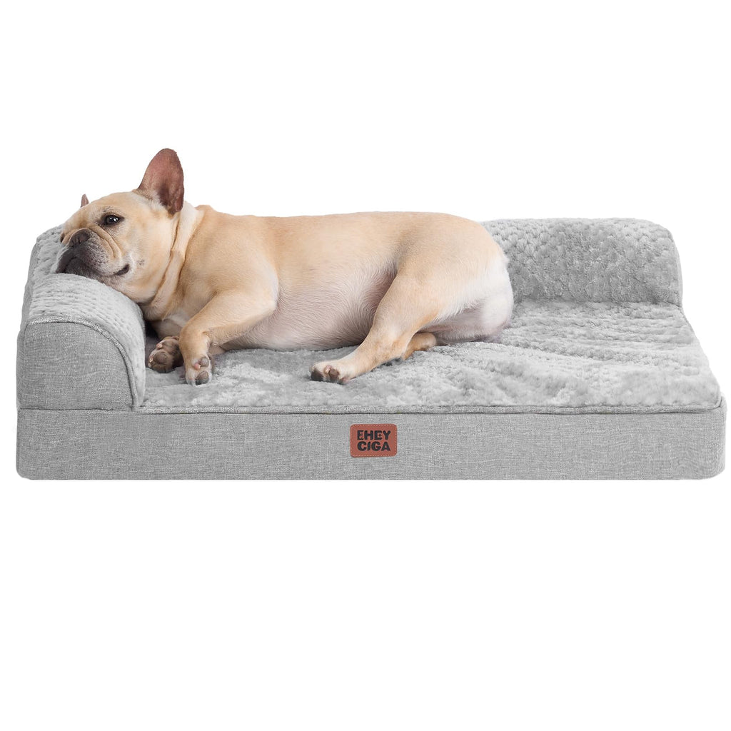 Medium Grey Memory Foam Dog Bed B485