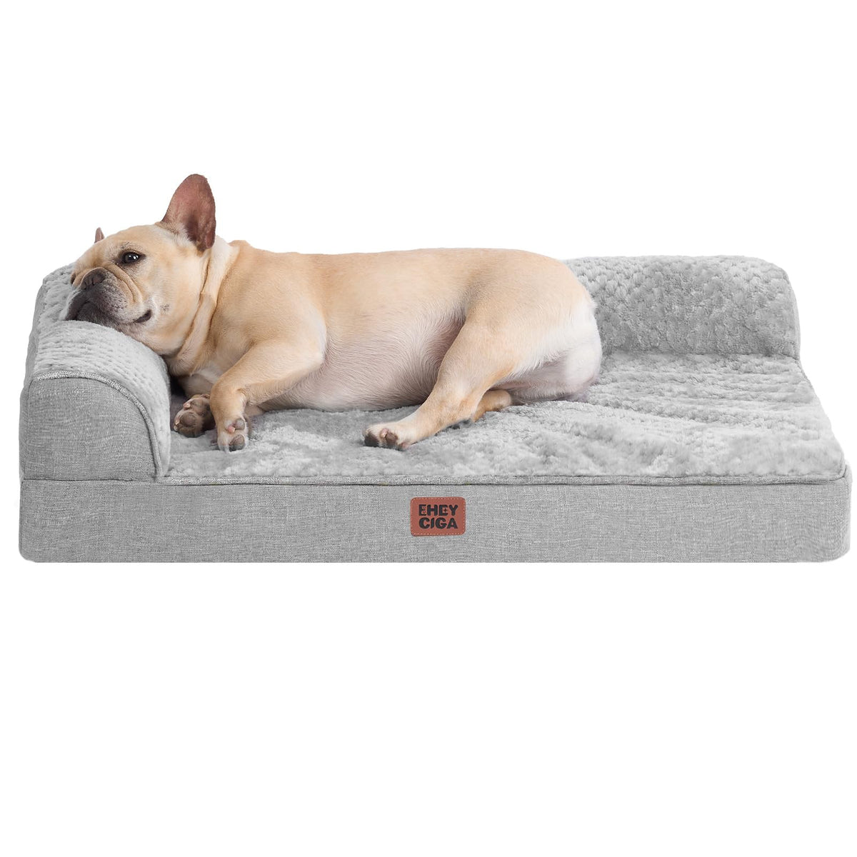 Medium Grey Memory Foam Dog Bed B485