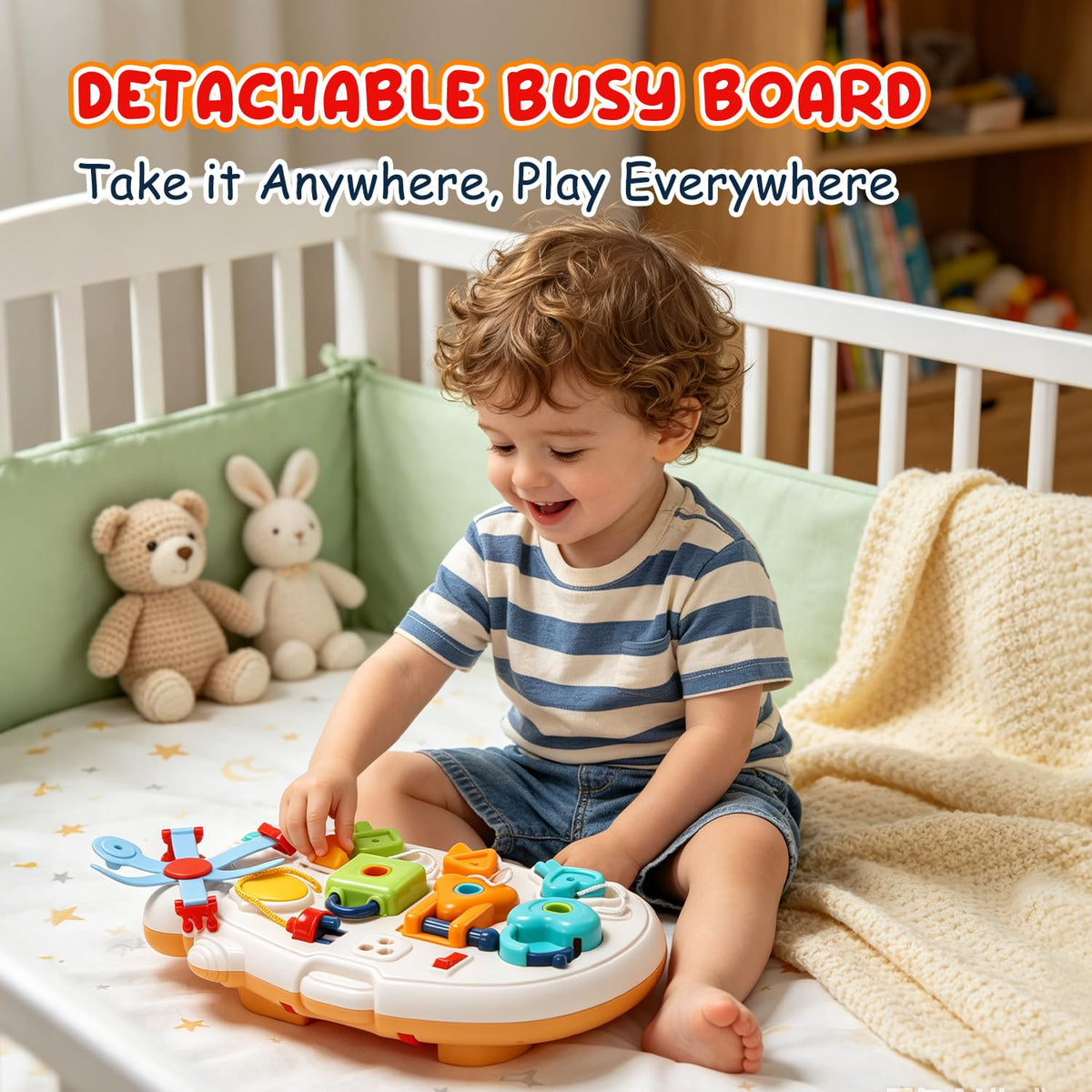 Baby Push Walker Toddler Walking Toy with Busy Board V56523