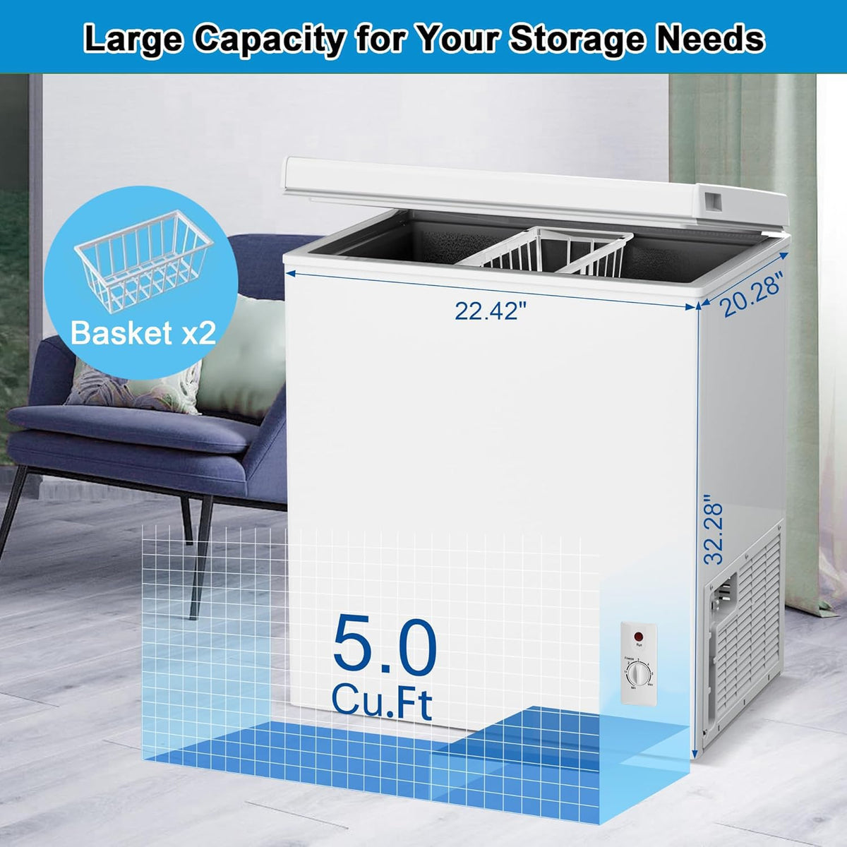 5 Cubic Feet Chest Freezer Z67902
