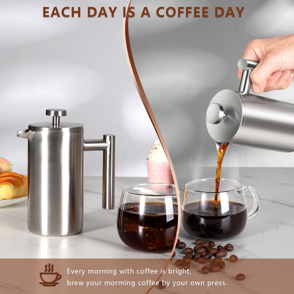 34 OZ Stainless Steel French Press I966090