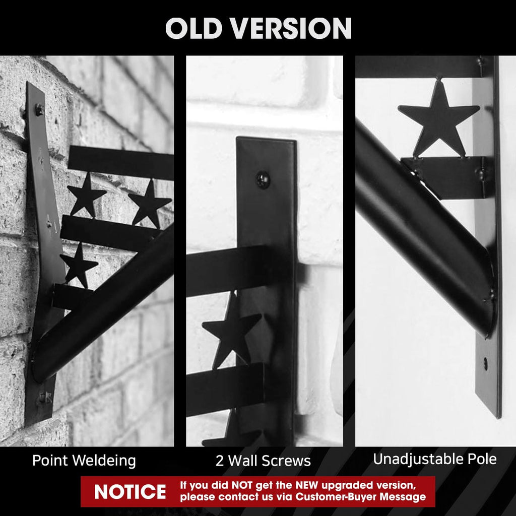 Flag Pole Heavy Duty Iron Weather Resistant Mounting Brackets Y752708