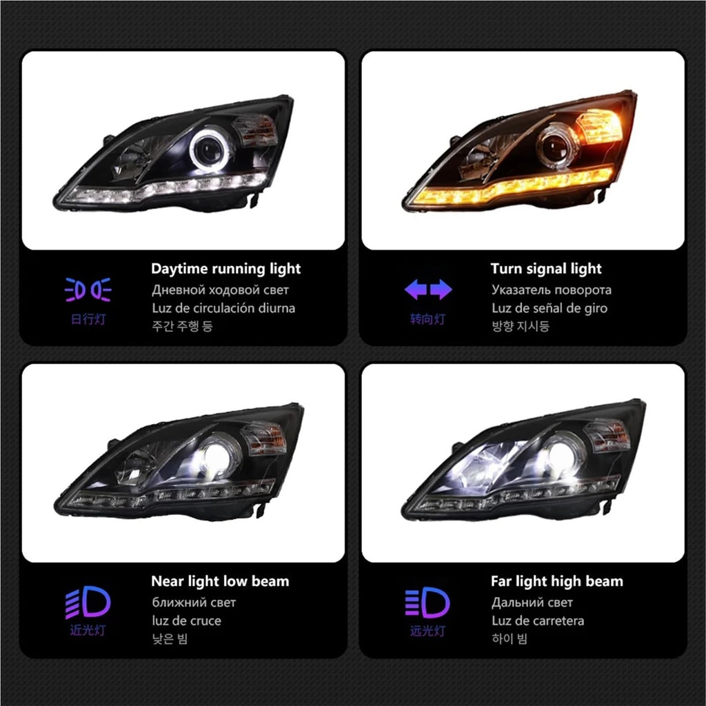 Car Headlight LED DRL Double Lens V7240