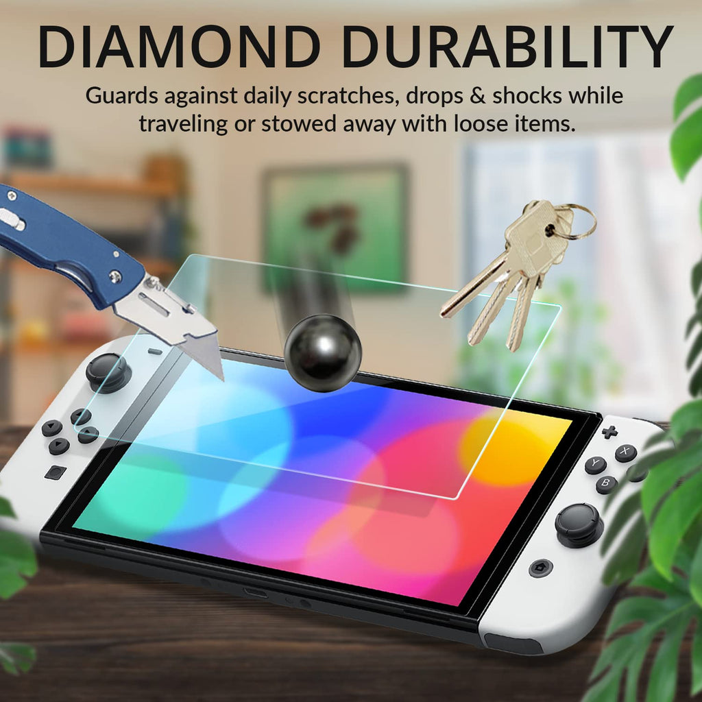 Screen Protector and Case Bundle with Tempered Glass and EVA Case O464