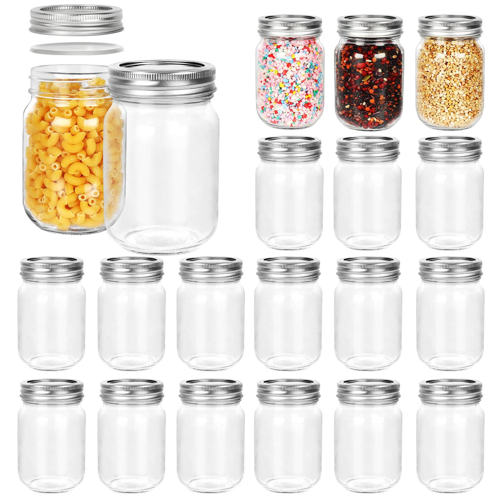 12 oz Glass Mason Jar, 20 Pack Canning Jars with Lids U240