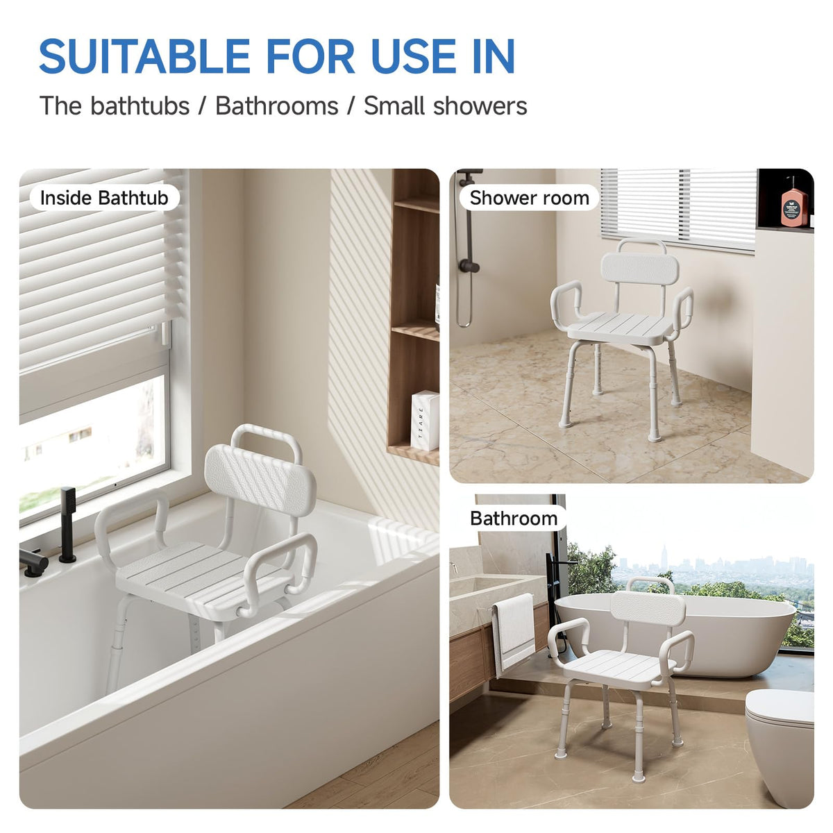 Swivel Shower Chair with Back and Arm V803270