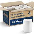 10 x 800 White Paper Towel Rolls 6 Pack G926719