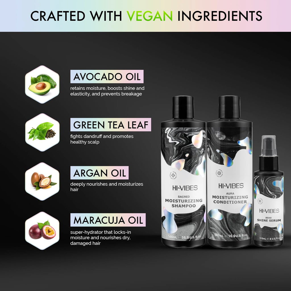 Vegan Argan Oil Shampoo Conditioner and Serum Set Q821