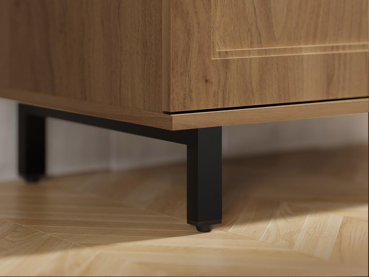 Oak Buffet Sideboard Cabinet with Adjustable Shelves U2842