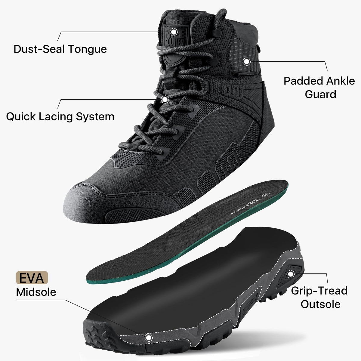 Waterproof Lightweight Tactical Work Boots C210