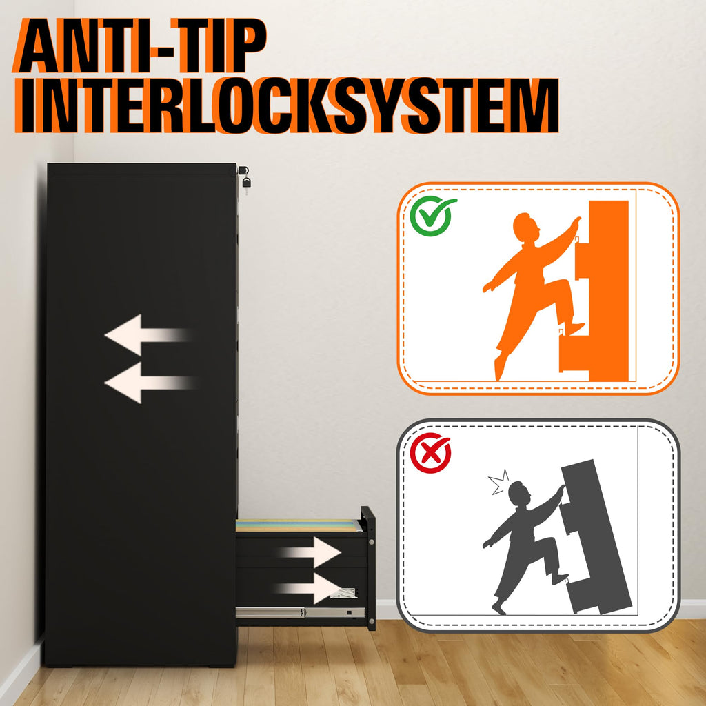 4 Drawer File Cabinet with Lock B537