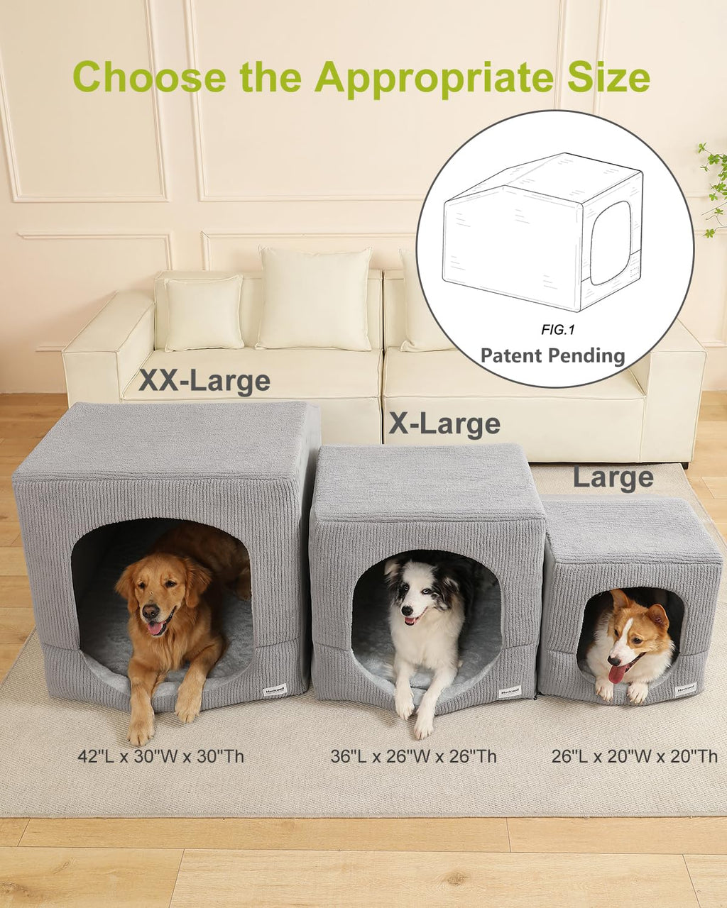 Small Dog House with Dog Cave Bed X121712