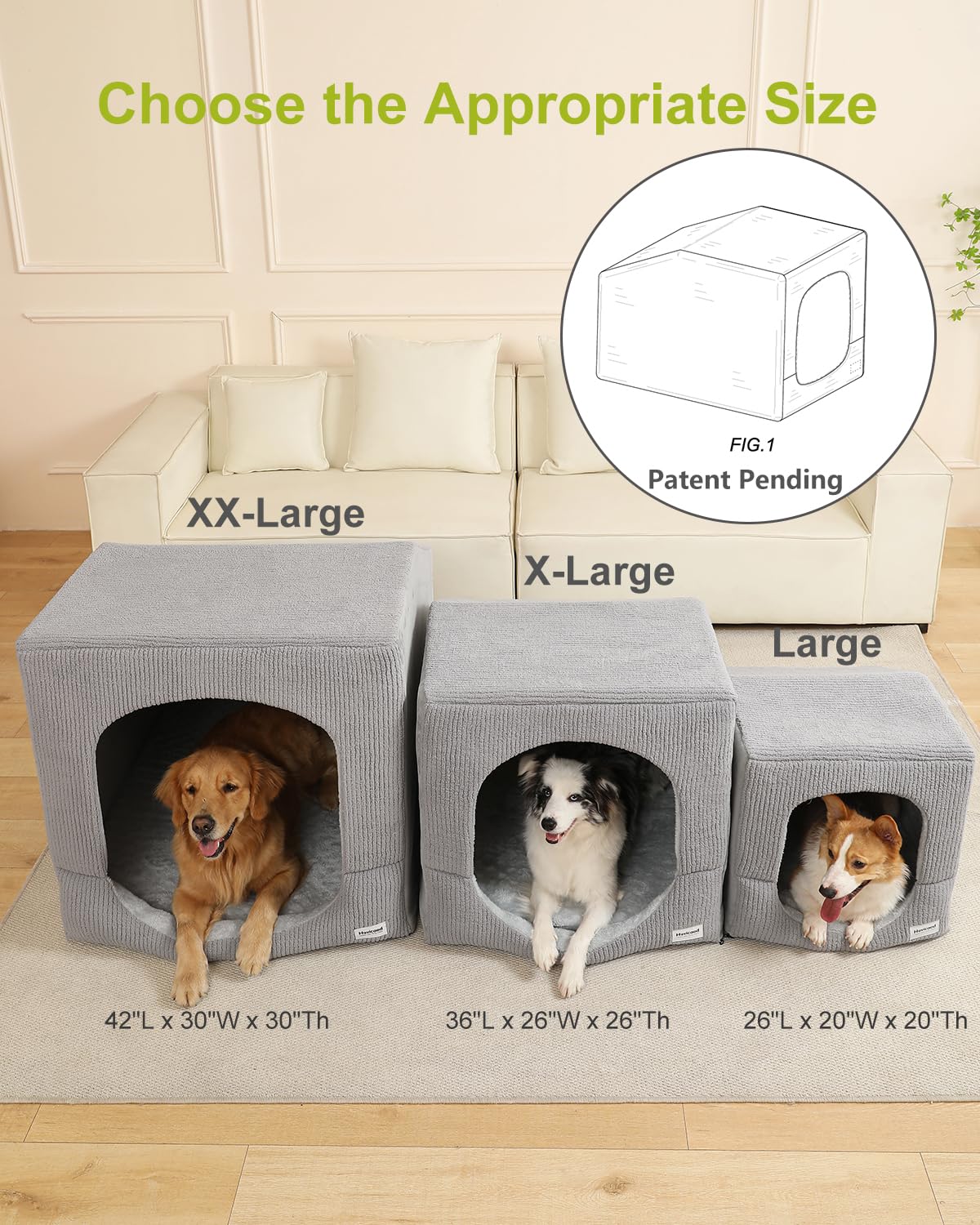 Small Dog House with Dog Cave Bed X121712
