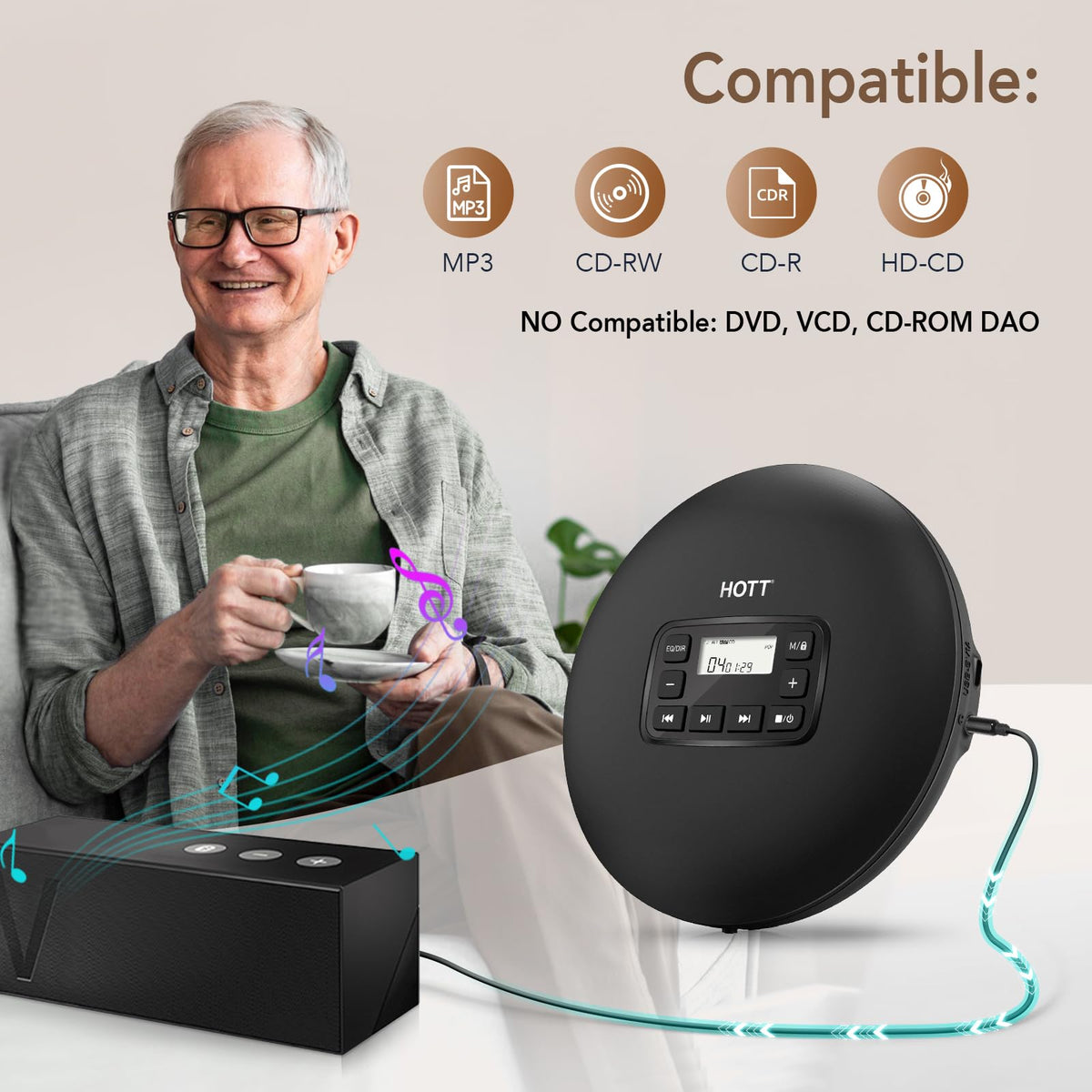 Portable CD Player with Anti-Skip Protection Q984