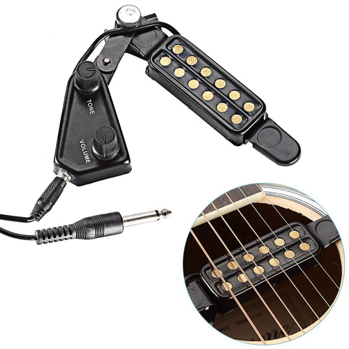 12 SoundHole Acoustic Guitar Pickup with Tone and Volume Control N28909