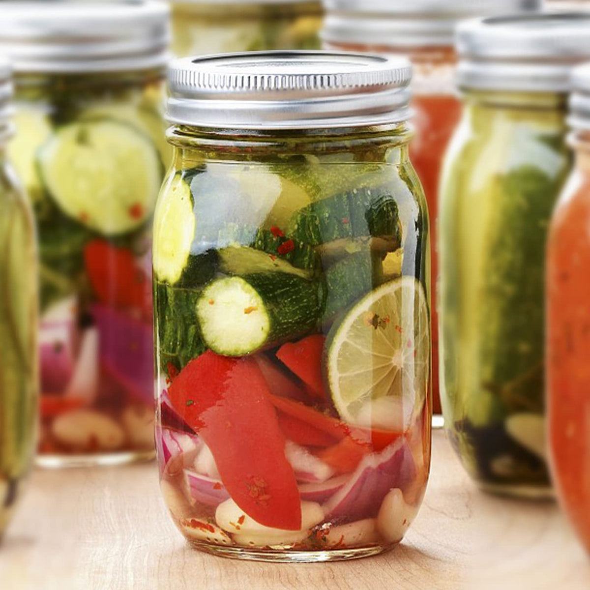 12 oz Glass Mason Jar, 20 Pack Canning Jars with Lids U240