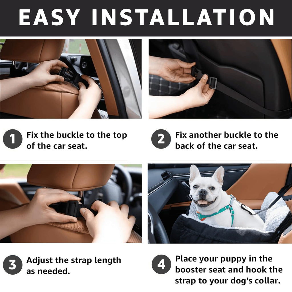 Washable Dog Car Seat with Storage Pockets V2455