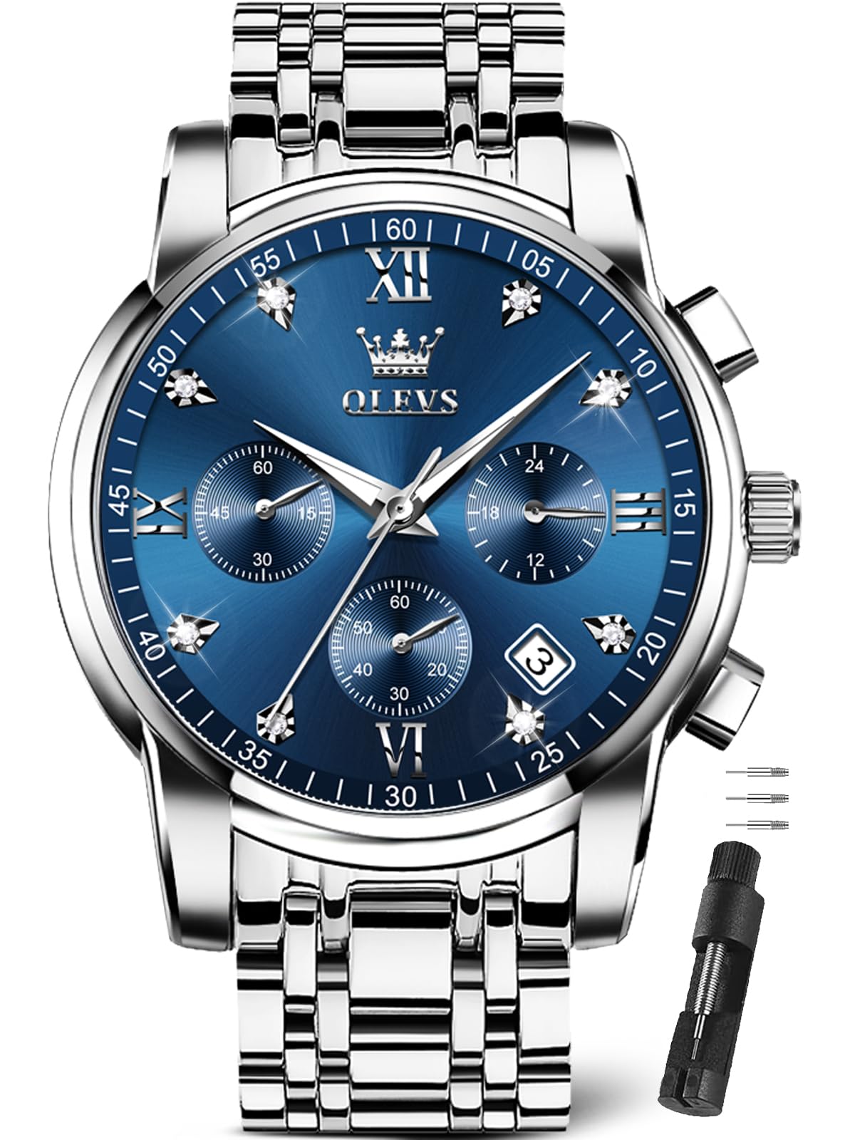 Men Stainless Steel Analog Watch Q8656