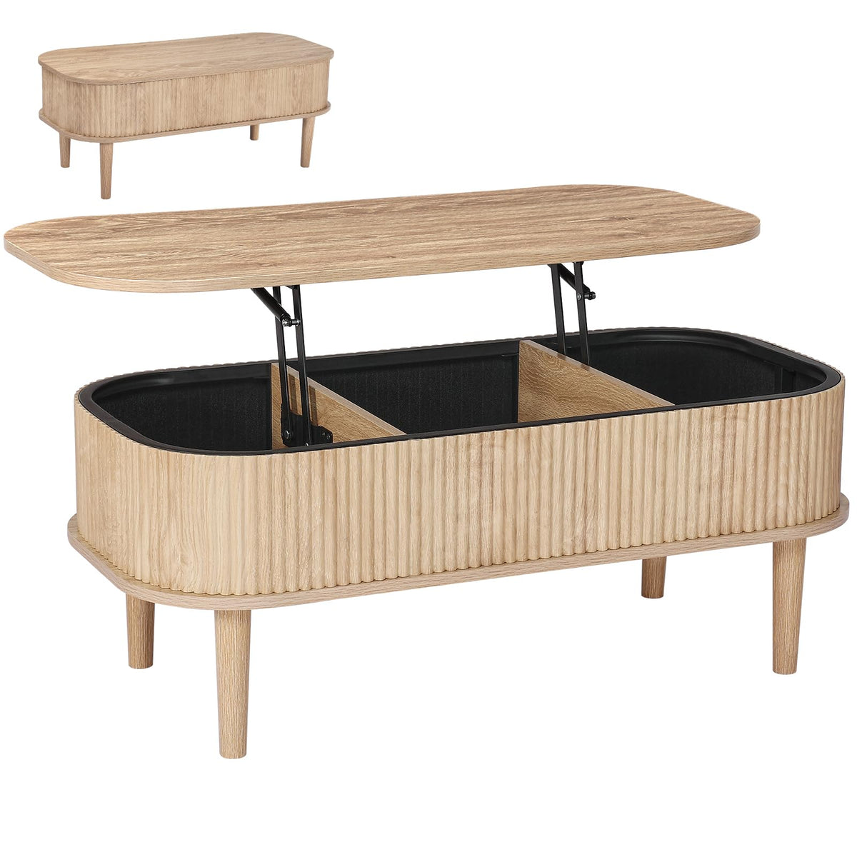 Natural Lift Top Coffee Table with Storage Y555820
