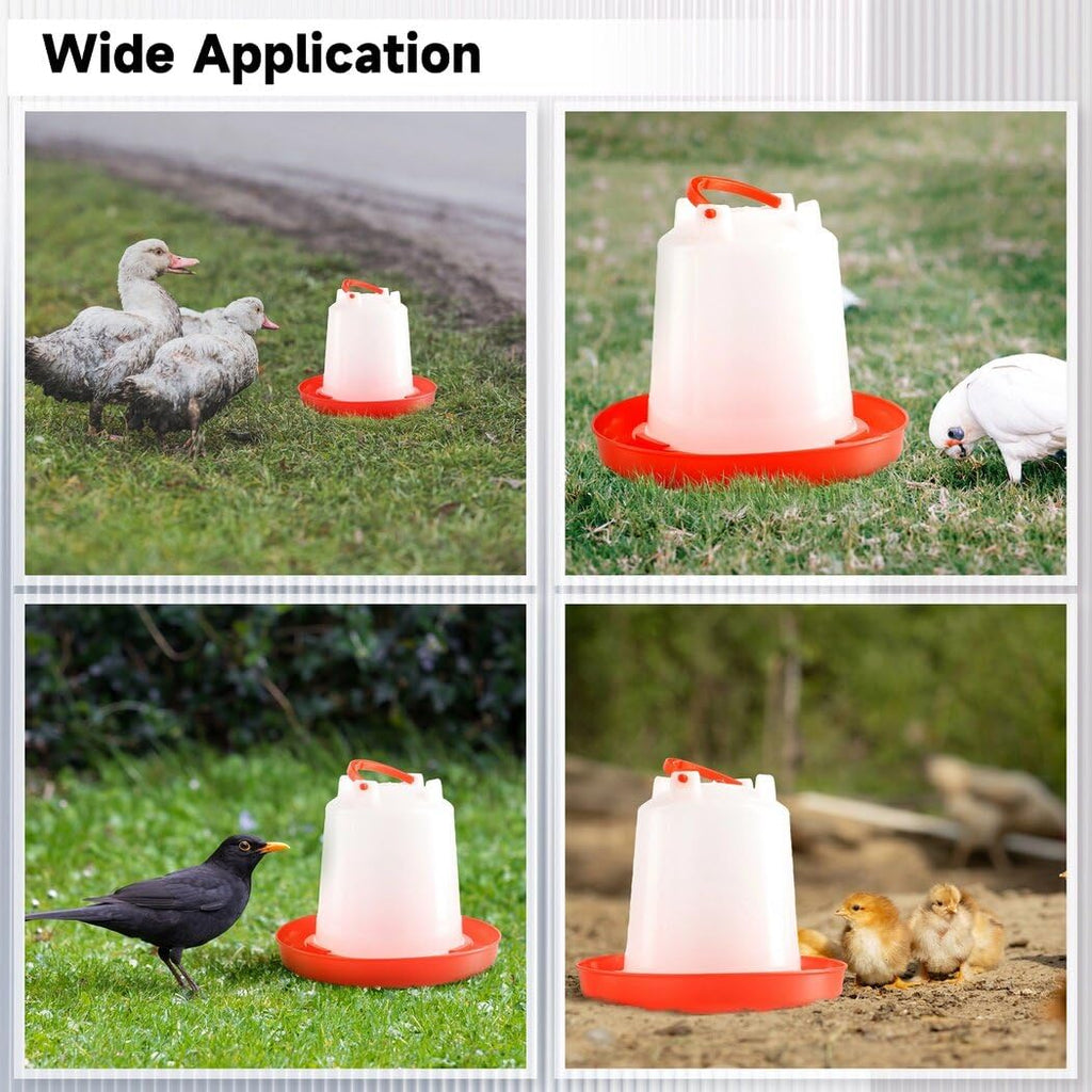 4-Pack 1L Poultry Waterer with Handle X388455