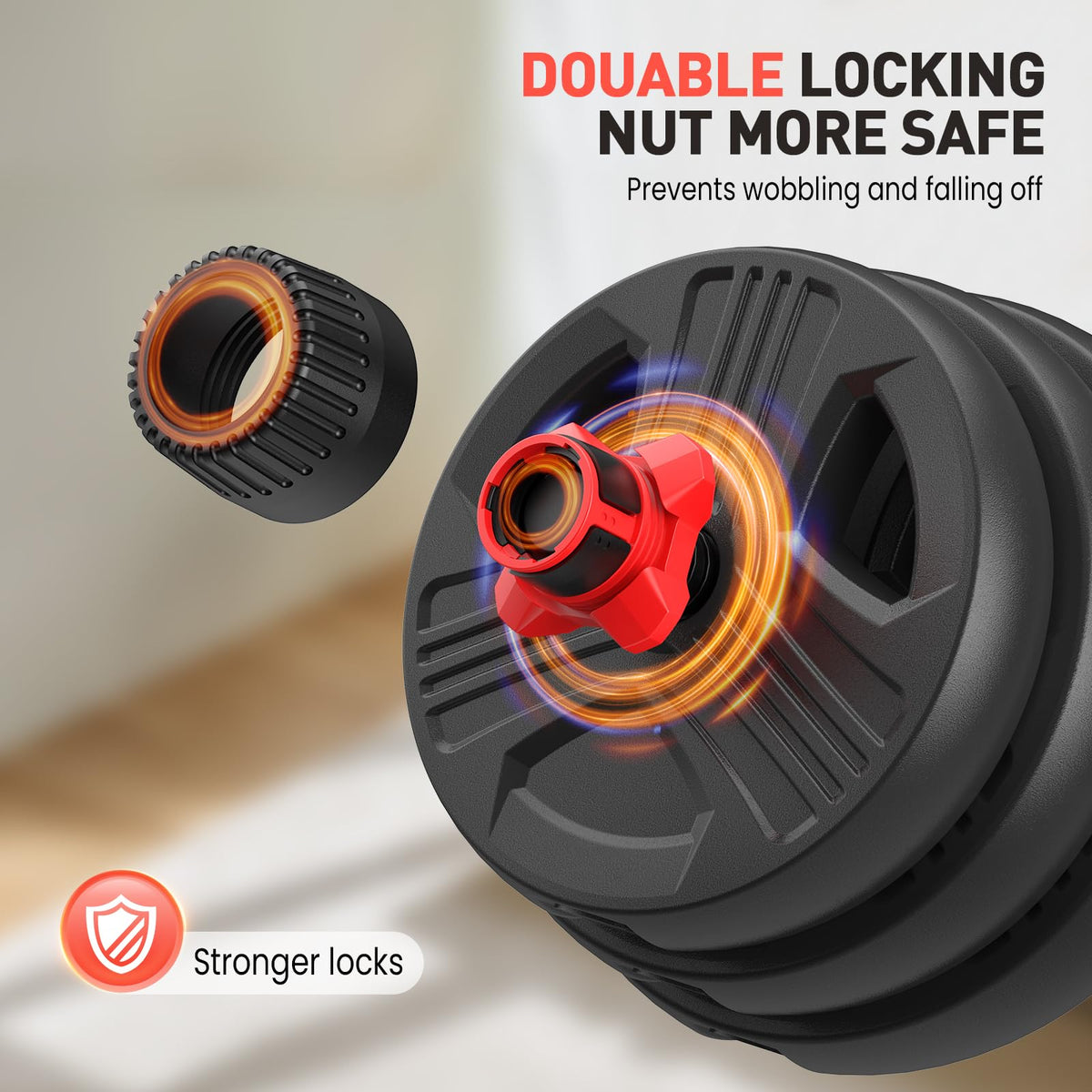 Adjustable Dumbbell Set 20/30/40/60/80 lb Free Weight Set C7660