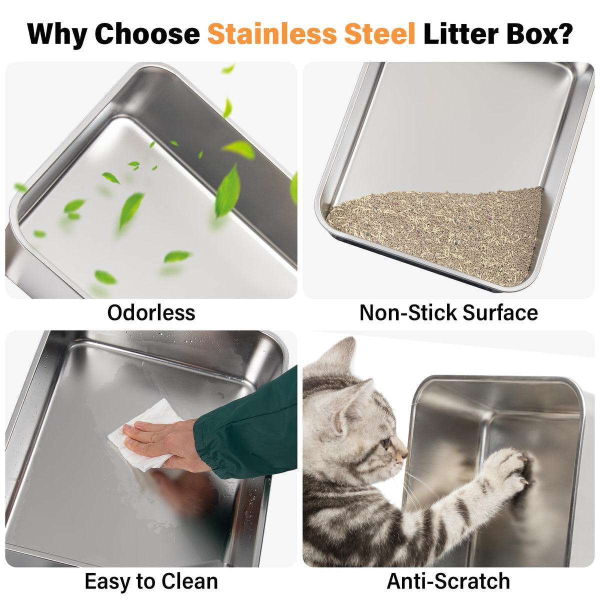 Stainless Steel Cat Litter Box N322282