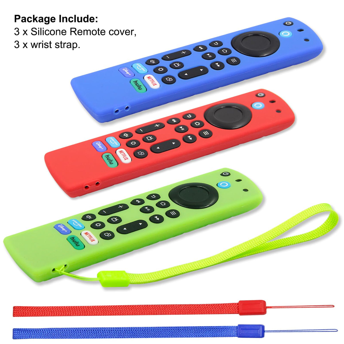 Silicone Remote Case 3pcs with Lanyard Y651139