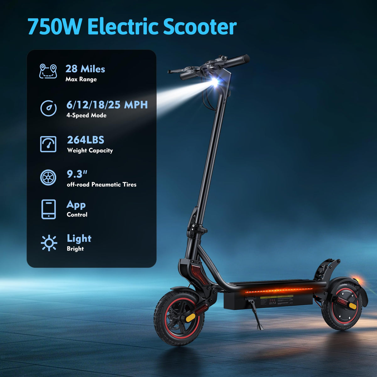 500W Electric Scooter with 10" Tires T395