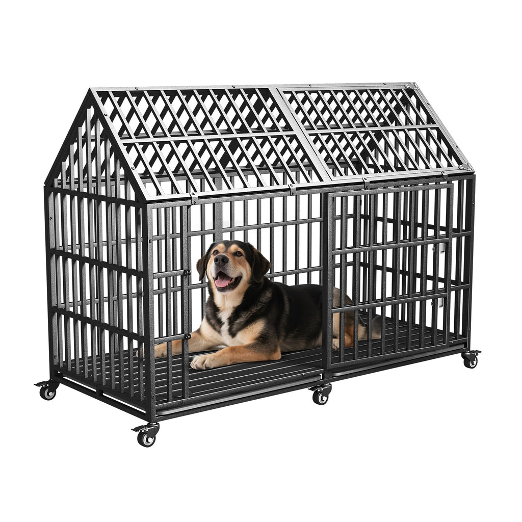 64 inches Heavy Duty Metal Dog Crate W23117