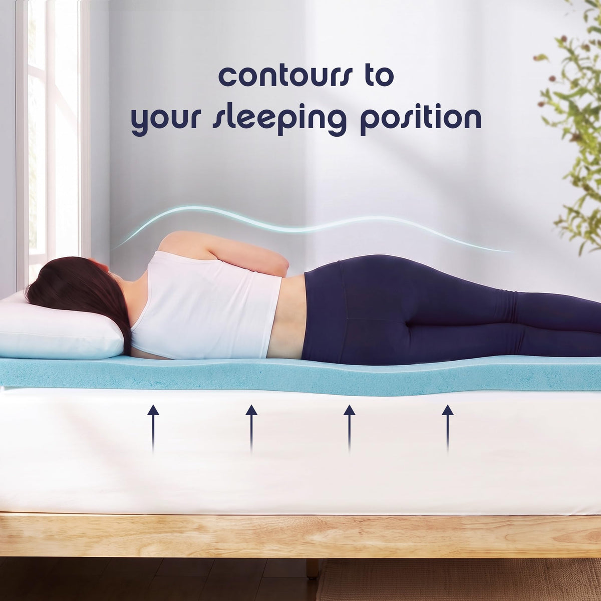 3 Inch Ventilated Memory Foam Mattress Topper, Twin E825304