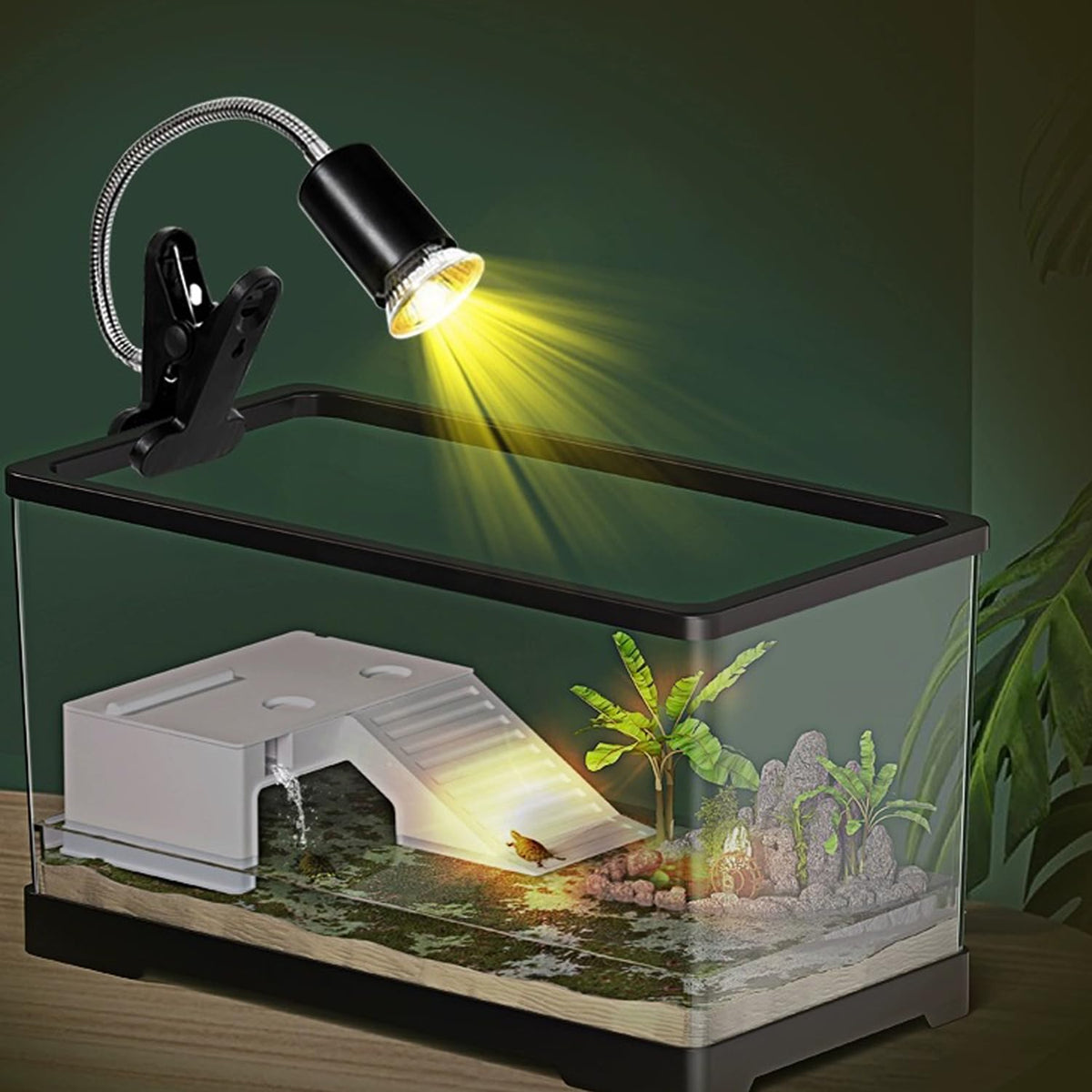 UVA UVB Reptile Heat Lamp with Two Heat Bulbs W18057