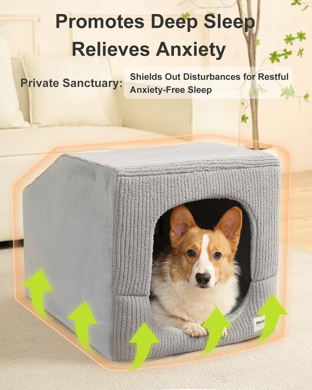 Small Dog House with Dog Cave Bed X121712