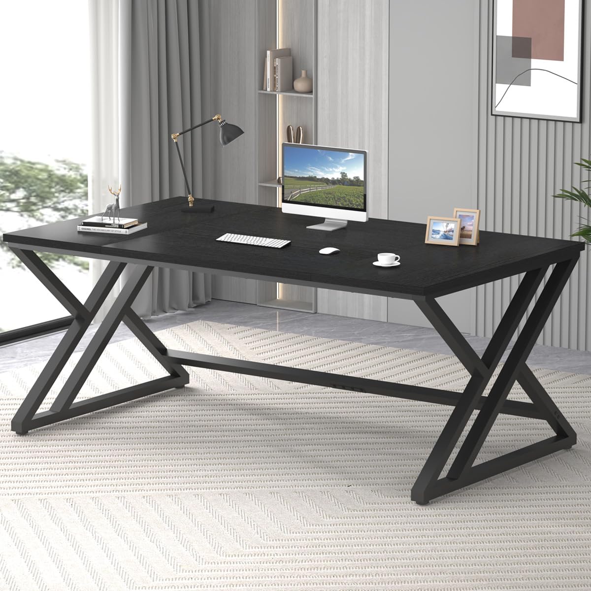 Black Computer Desk V709