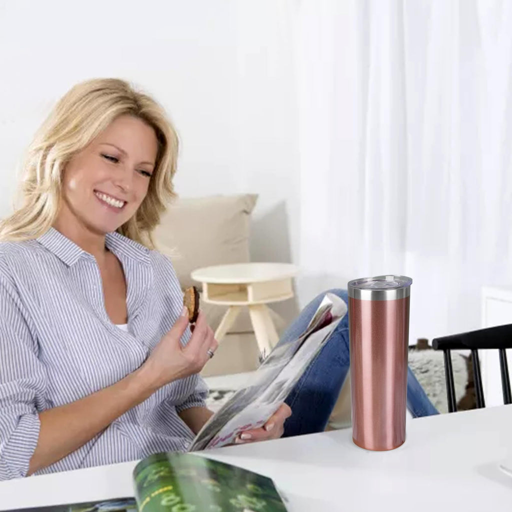 20 oz Stainless Steel Vacuum Insulated Tumbler with Lid and Straw Z847