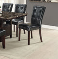 Black Faux Leather Dining Chairs Set of 2 C351