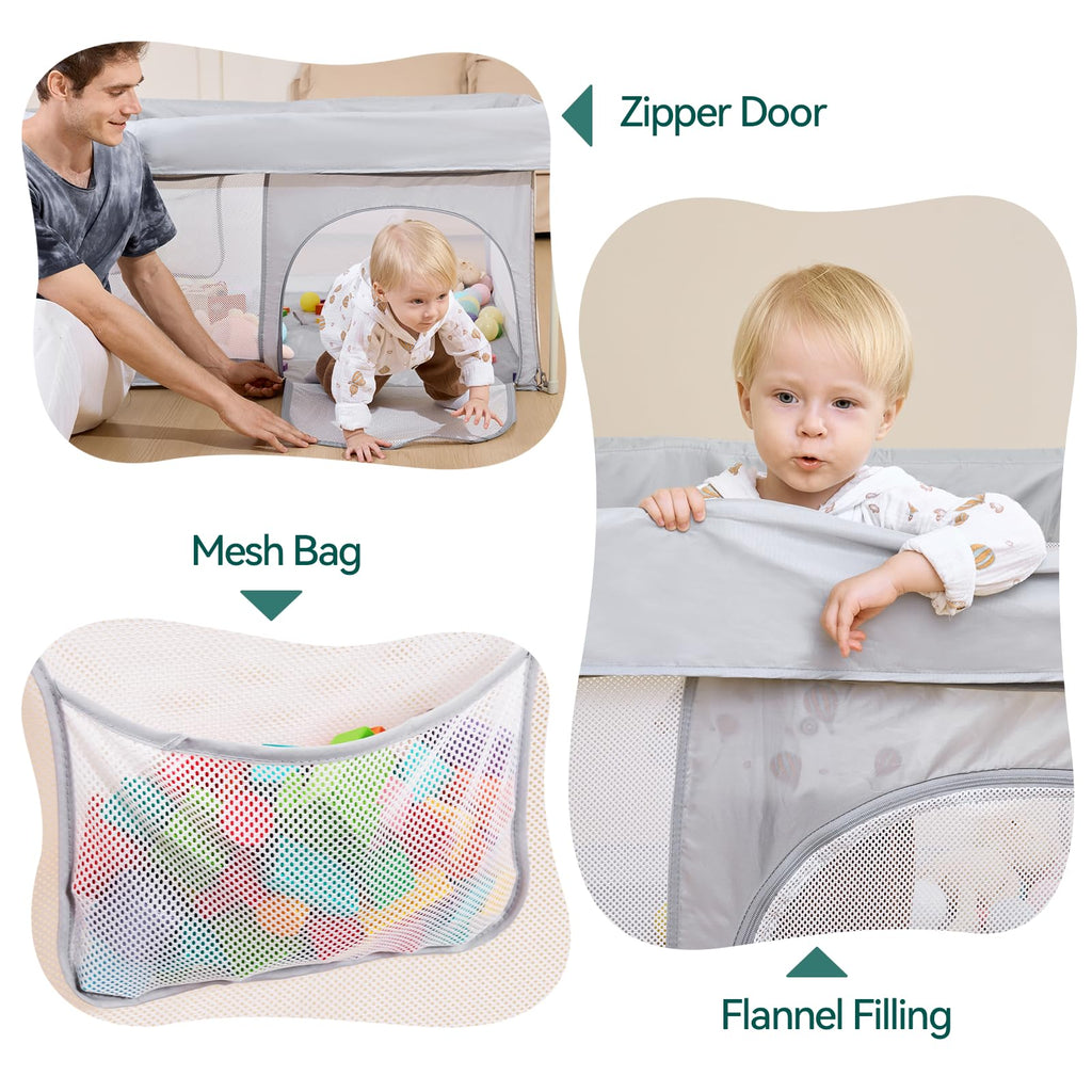 Foldable Baby Playpen with Mat Z2652