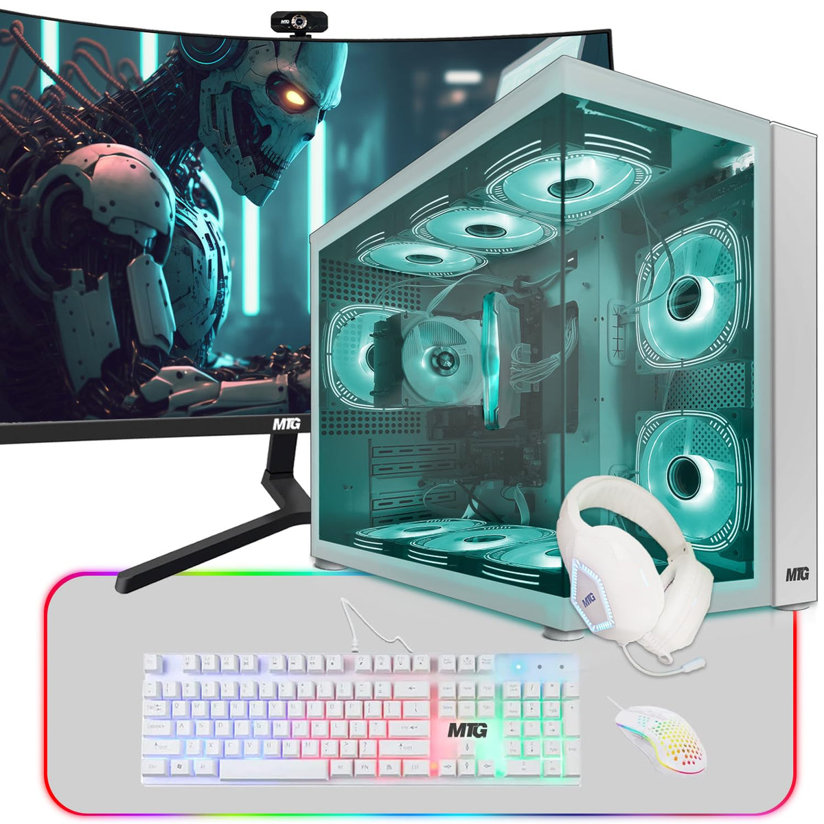 Gaming Tower PC, i5 8th Gen, 16GB RAM, 256GB Nvme W90940