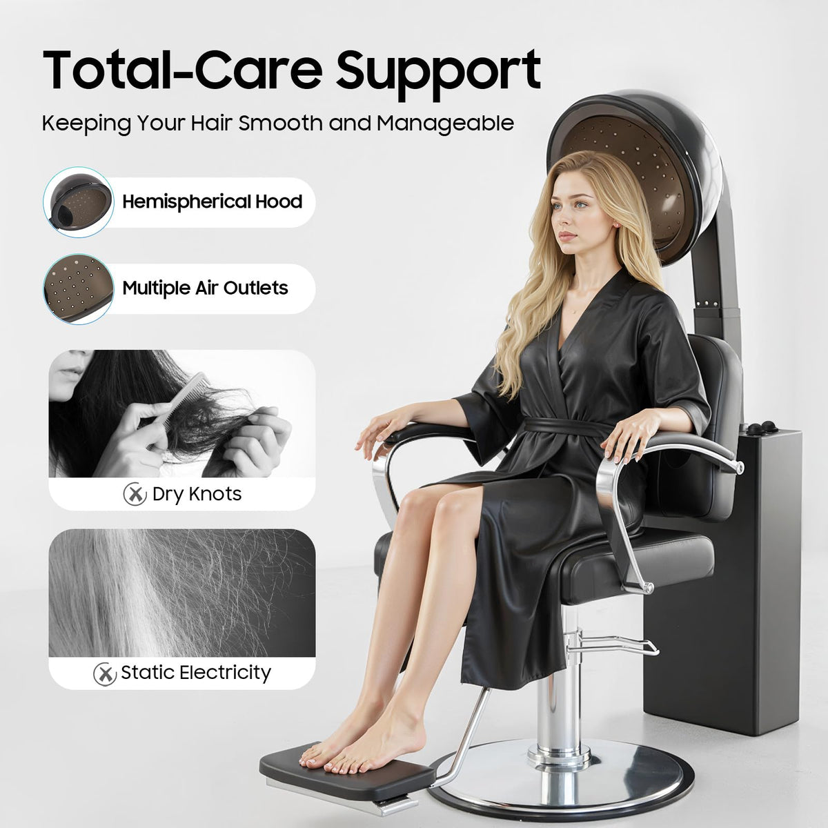 1200W Hooded Hair Dryer with Stand V605