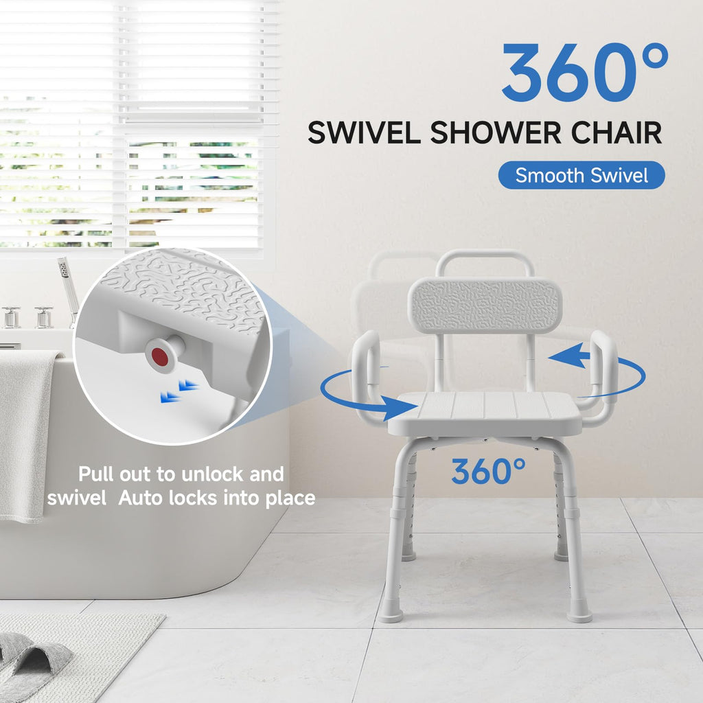 Swivel Shower Chair with Back and Arm V803270