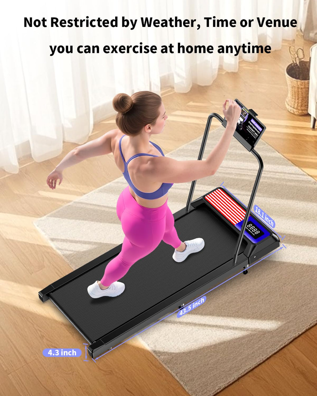 Portable Under Desk Treadmill with Incline Z693