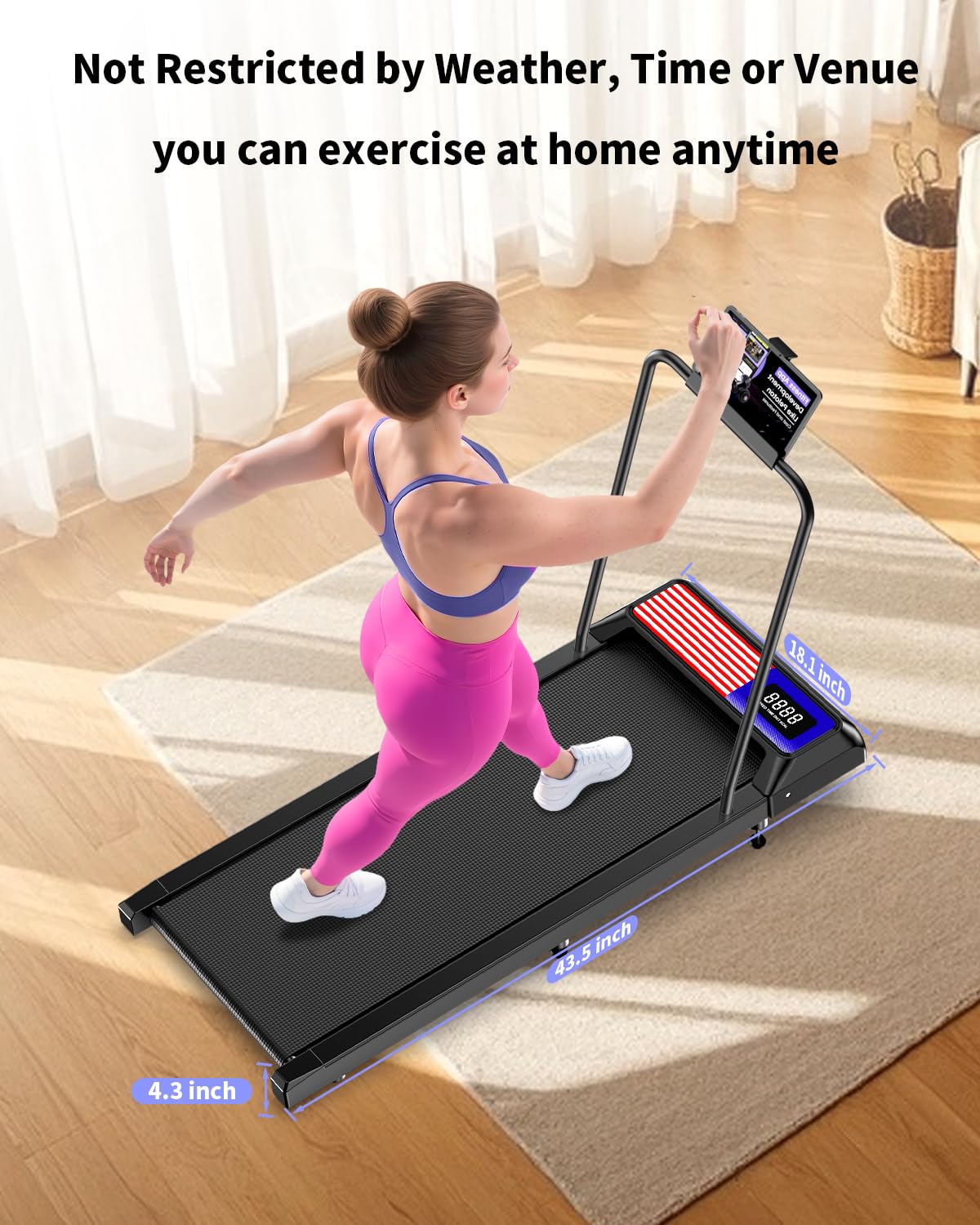 Portable Under Desk Treadmill with Incline Z693