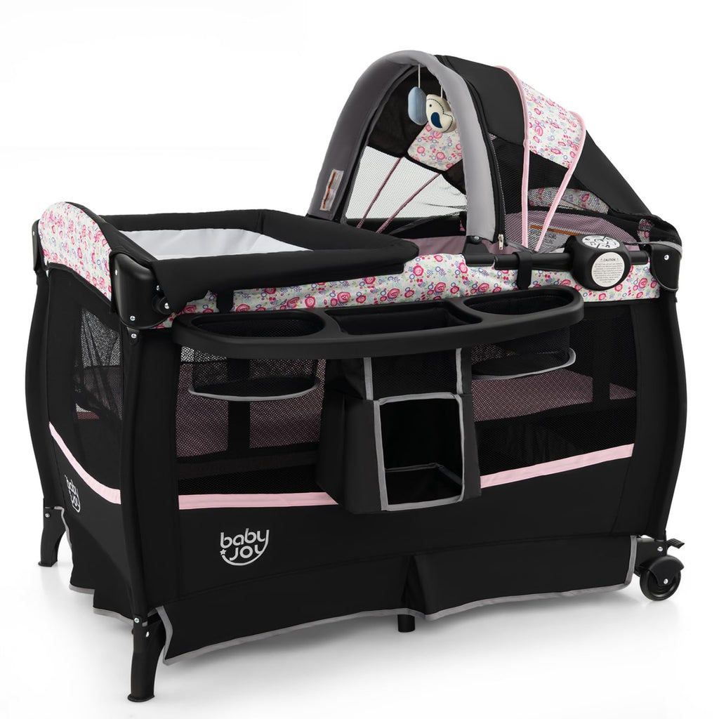 4 in 1 Pack and Play Portable Baby Playard with Bassinet P486