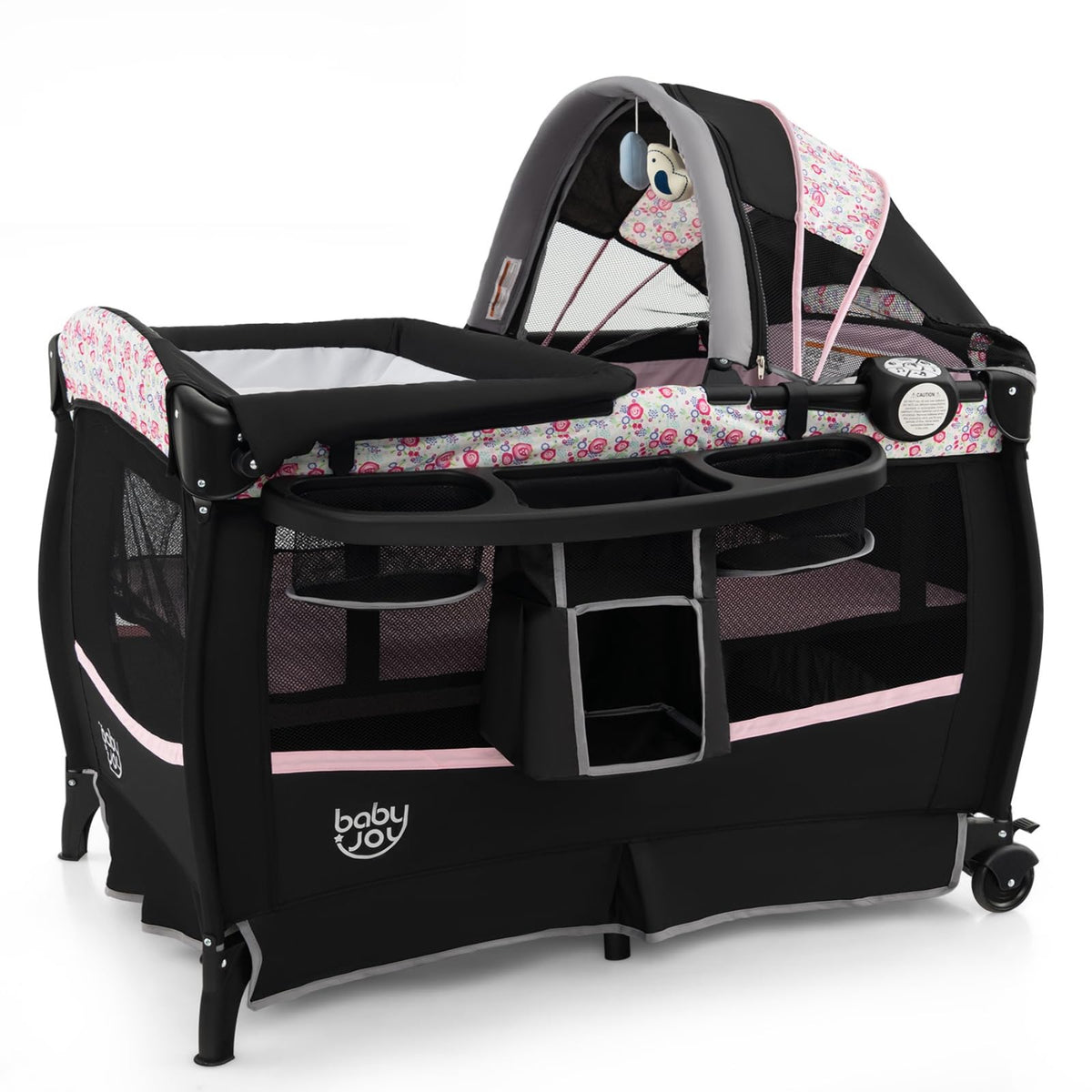 4 in 1 Pack and Play Portable Baby Playard with Bassinet P486