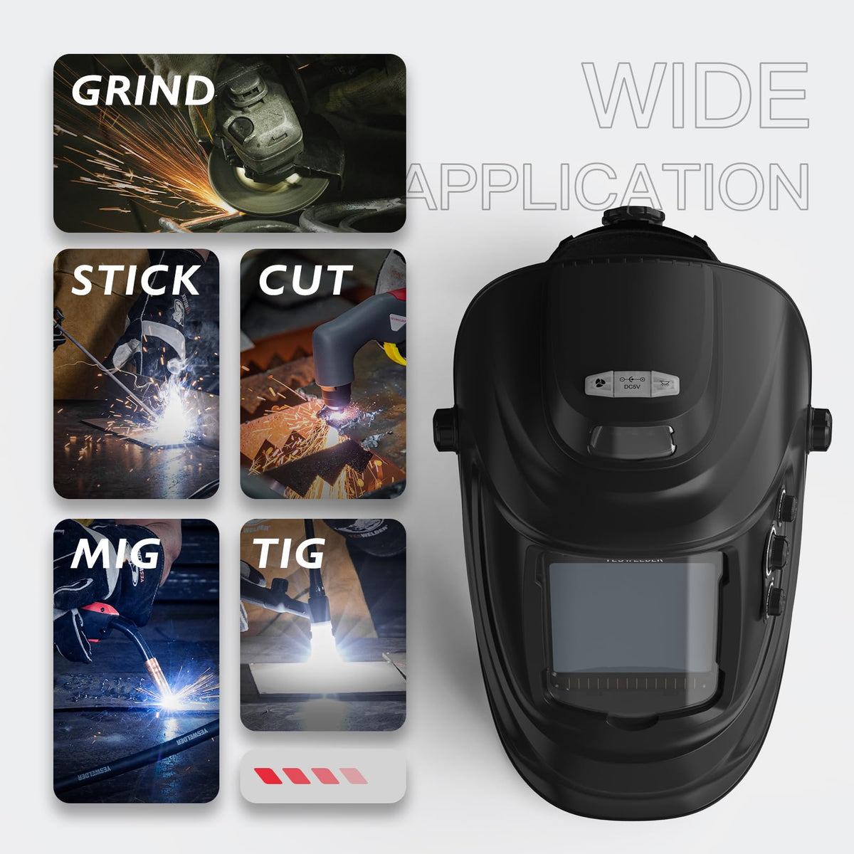 Welding Helmet with Fan and Work Light E33025