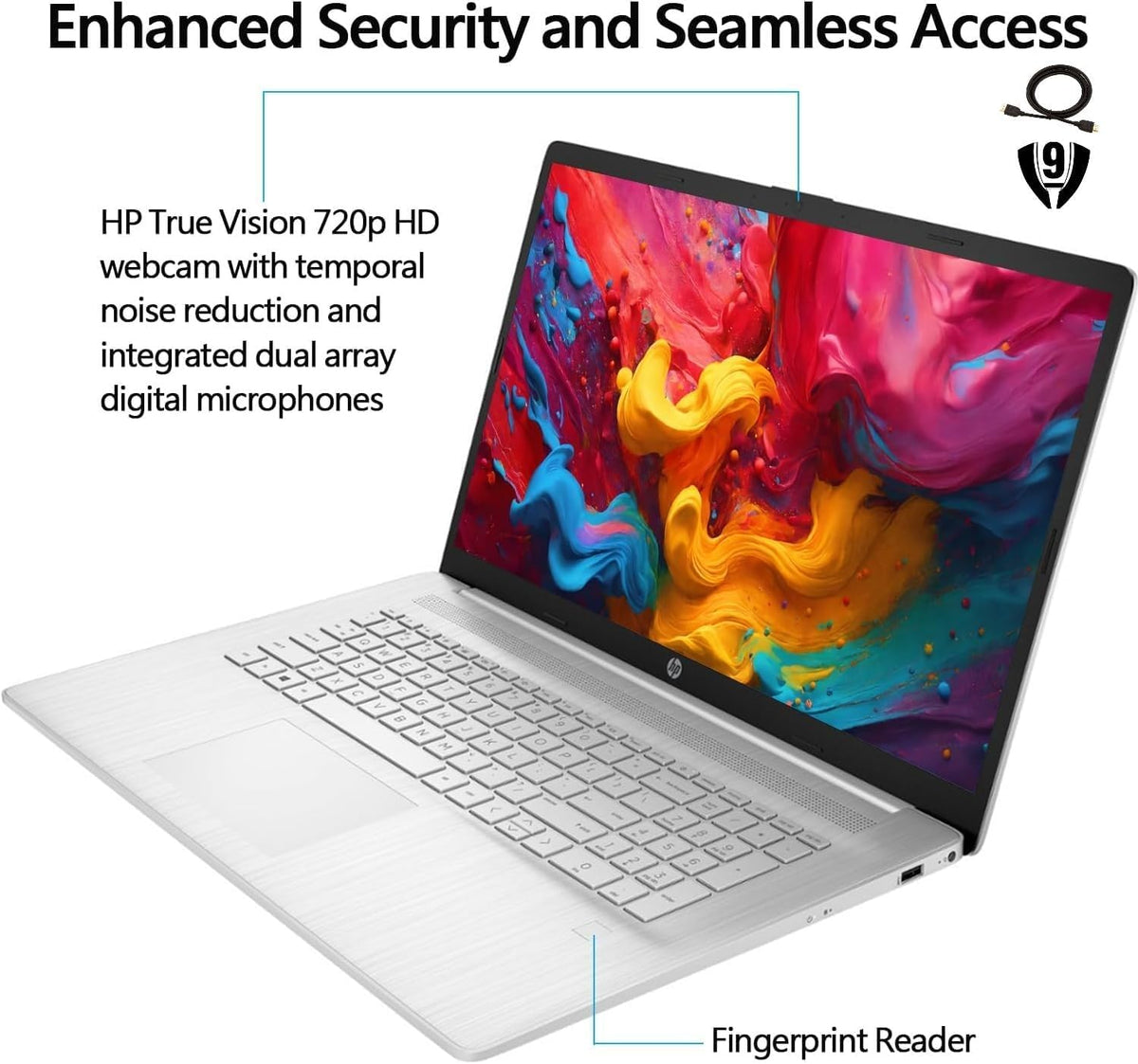 17.3" Full HD Laptop AMD Ryzen 5 16GB RAM 1TB SSD Silver J904596