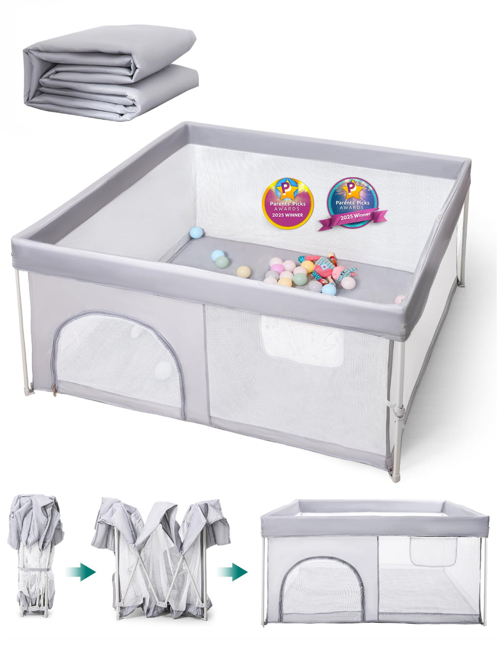 Foldable Baby Playpen with Mat Z2652