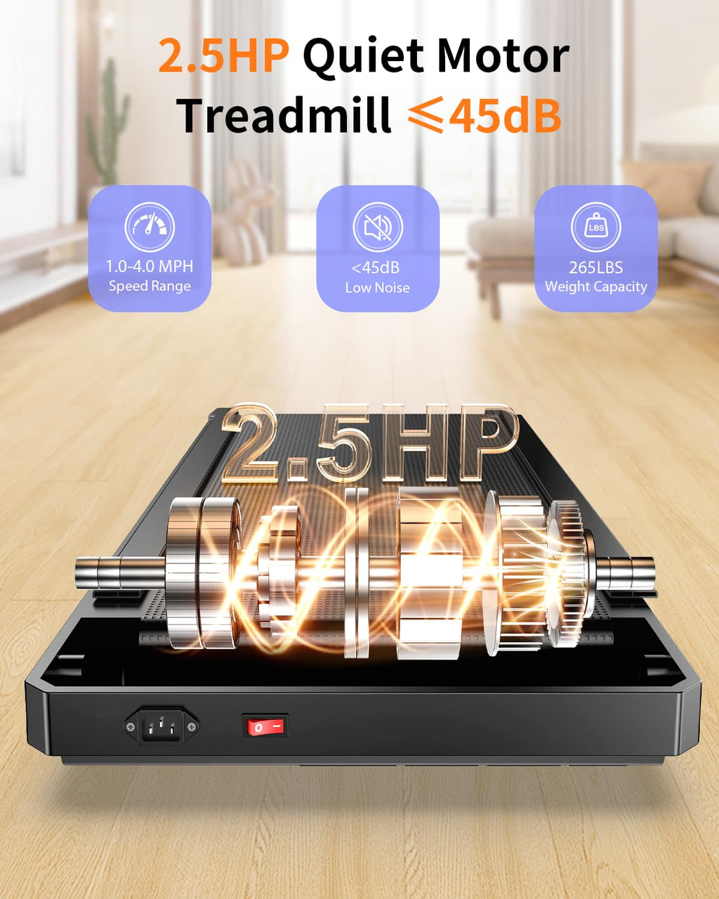 Portable Under Desk Treadmill with Incline Z693